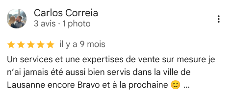 Avis client Google 10