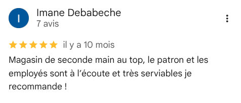 Avis client Google 13