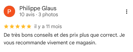 Avis client Google 15
