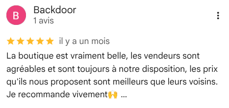 Avis client Google 2