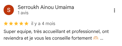Avis client Google 5
