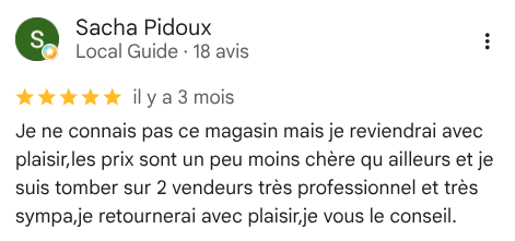 Avis client Google 6