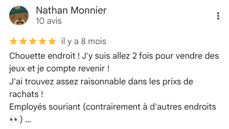 Avis client Google 8